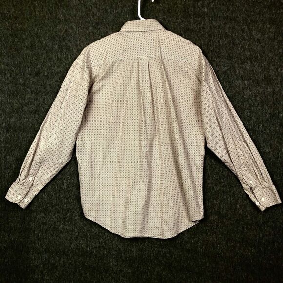 Panhandle Geometric Shirt Mens L Button Up Long/SLV Print Gray Maroon Cotton - Picture 10 of 10